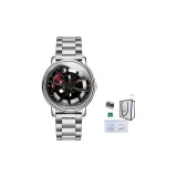 Серебряный стальной браслет