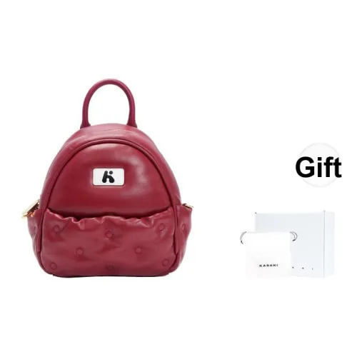 Karkki Lambskin Carry Backpack Women's Happy Red