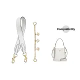 Белый, 100 см + Клевер, четырехлистный, декоративная цепочка