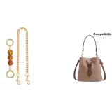 Цепь из янтарного золота с жемчужным удлинителем + декоративная цепь в золотистом стиле