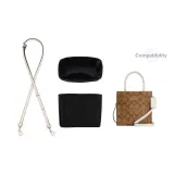 Coach Cally 17 Экрю Плечевой ремень 90-120 см + Черная нейлоновая подкладка 14,5 см