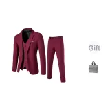 Бургунди Пальто + Бургунди Топ без рукавов + Бургунди Брюки