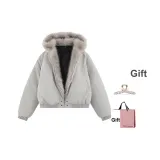 Белый, Серый, В комплекте с заколкой-коготь + эксклюзивная сумка для покупок