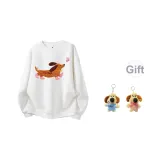 Белый - с флисовой подкладкой (случайный дизайн) с подарками (1 шт.) щенячьи карабинеры