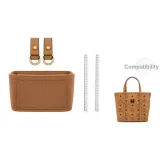 Коричневый войлочный вкладыш + 1 пара износостойких застежек [включает 2 металлических защитных кольца]