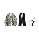 Комплект (Синий Лотос + Черные Джинсы) с бесплатной Футболкой