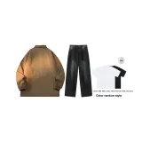 Комплект (Хаки топ + Черно-серые штаны) (Включает рубашку с коротким рукавом)