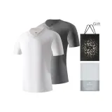 V-образный вырез, 2 упаковки (белый + фотиния серый), отлично подходит для комбинирования и сочетания!