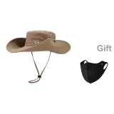 Шляпа цвета хаки Гора + Подарок - Лицо Маска