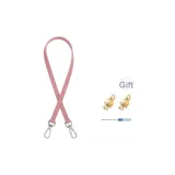 Серебряный модифицированный ремешок + розовый короткий плечевой ремень