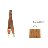 Коричневый цвет, холст, плечевой ремень [72-115 см]