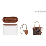 Коричневый [Комплект из 2 предметов] Мини Лайнер + Коричневая Сумка с Заколкой