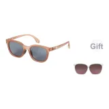 Чайная оправа с серыми линзами и градиентными пурпурно-розовыми линзами