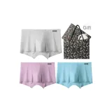 Полосатый 3 полосы коробка (платиновый серый + лотосовый фиолетовый + светлый серый зеленый)