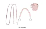 Кошачья лапа украшение, цепочка + розовая кожаная цепочка 100 см