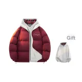 Бордовый и белый (с клетчатым внутренним слоем свитшот)