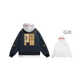 Темно-синий, синий (с плотной вышивкой, свитшот включен)