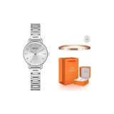 Серебряный корпус с белым циферблатом (включает браслет + коробка в люксовом стиле)