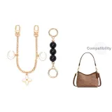 [Золотистый] Черный жемчуг + лунный декоративный, цепочка 30 см