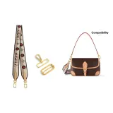 [Двухкомпонентный комплект] Растительное дубленое кожа, холст, фиксированный плечевой ремень + регулируемая длина (размер по длине) с застежкой