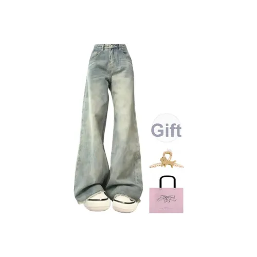 EVPGB Жёлтые Грязные Женские Джинсы