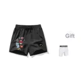 Черный + С подарками Высокоэластичные Брюки (WD Череп Значок + IXX Daisy Черный Логотип)