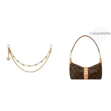 [Золотистый] Жемчужный двойной цепной декоративный браслет * Устойчивый к цвету