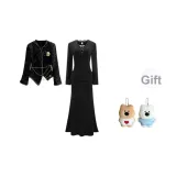 Пальто + Юбка Двухкомпонентный Комплект