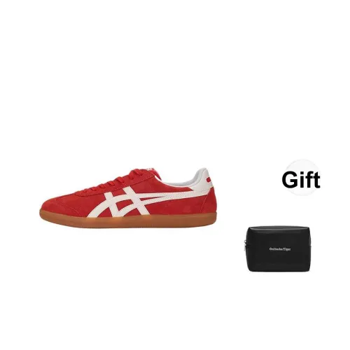 Onitsuka Tiger Tokuten Аbrasion Resistant Дышащие Низкие Кроссовки для Скейтбординга Унисекс Красные