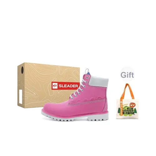 SLEADER Vintage Workwear Series Противоскользящий Амортизирующий MID Топ Уличная обувь Женская Розовая