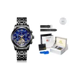 Все Черный Синий Циферблат [Роскошная Коробка + Кожаный Ремешок]