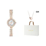 Маленький шампанский [Портативная коробка + розово-золотое двойное кольцо ожерелье]