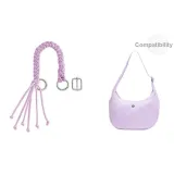 Светло-фиолетовый, ткань, вязаный, плечевой ремень 31 см [включает модифицированную пряжку]