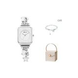 Цепь, ремешок, серебристо-белый (стиль с бусинами)