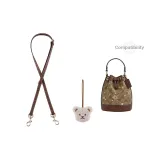 (Подходит для 24-летних снежинок) Коричневый 1,1 широкий лайчевой цветочный золотой ремешок 90-120 см + бежевый медвежонок