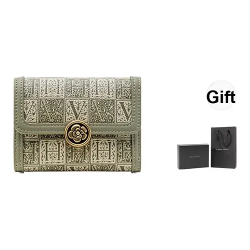 VANESSA HOGAN Монограмма Искусственная кожа Кошелек для монет клатч держатель для карт кошелек маленький женский многоцветный