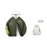 Армейский зеленый [MY0801 Хлопковый пуховик] (в комплекте с высококачественным белым и серым свитшотом Фотиния)