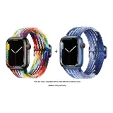 Яблоко Ткань Вязаный Ремень - Радужный * Черника