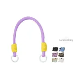 Желтый фиолетовый шнурок с шармом