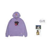 Темно-фиолетовый с рукавом в виде летучей мыши, милый призрак, худи