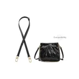 Чёрный, 1,5 см в ширину, полотняное переплетение, регулируемый, 90-120 см (золотистая пряжка)