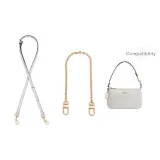 Coach Glacier White 1,1 см Ширина Тело без рисунка Weave Золото Застежка 90-120 см + Бесплатно Декоративная цепь 40 см
