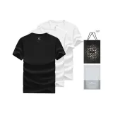 V-образный вырез, 3 упаковки (белый + белый + черный) - экономия в среднем 9,3/упаковка!