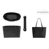 [Угольный Черный Двухкомпонентный Комплект] Плечевой ремень + Без манжеты - Черный вкладыш (Без отделения)