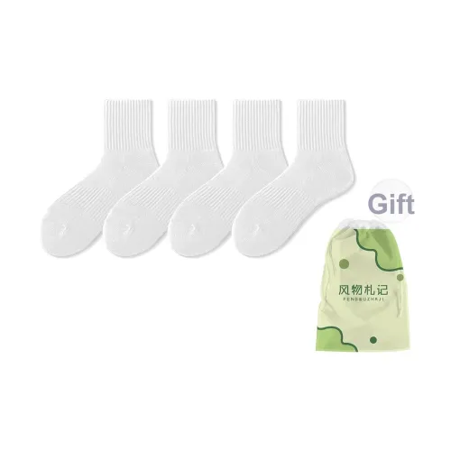 FENGWUZHAJI Носки Crew Унисекс Сумка для покупок 4 упаковки