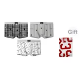 [3 упаковки 5301+5302+5303] Темно-серый + Светло-серый + Белый