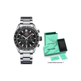 MF0403G Серебристый-черный корпус, стальной браслет