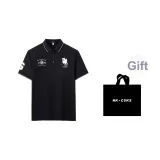 Черный (Белый Поло Мячи) Сумка для покупок включена