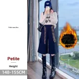 Темно-синий, синий, маленький, с флисовой подкладкой (в комплекте с брендом Wangqing, крючок и петля)