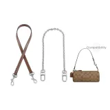 1,1 Коричневый Простой Серебряный Собака Пряжка 65 см + Серебряный Декоративная цепочка 40 см